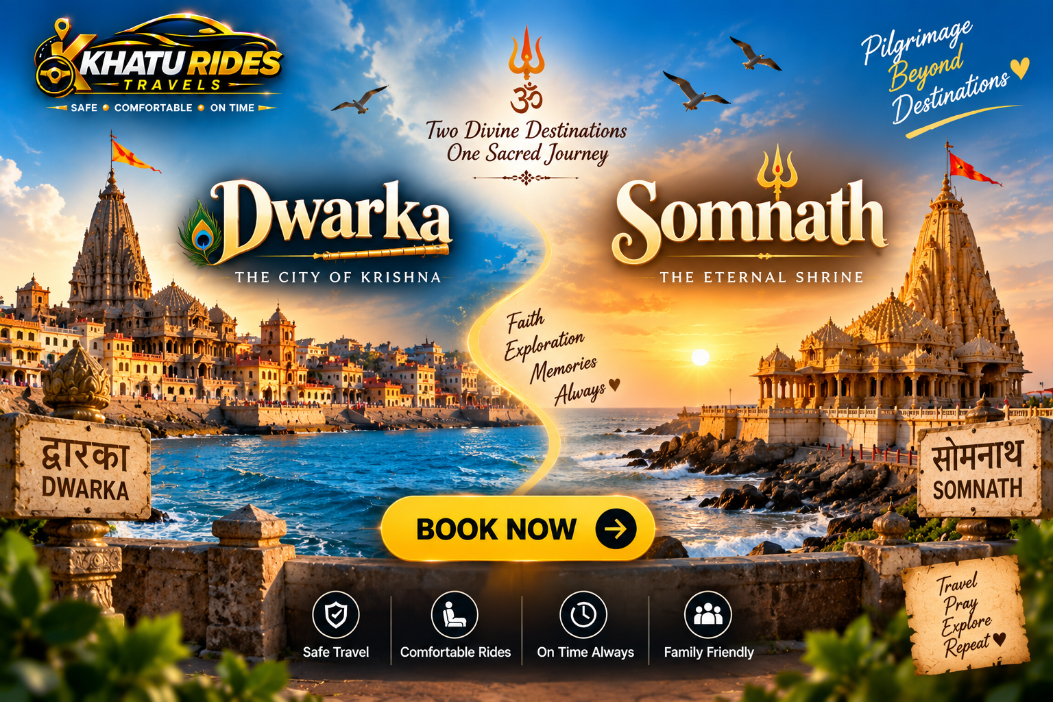 Dwarka Somnath Tour Package from Chhattisgarh