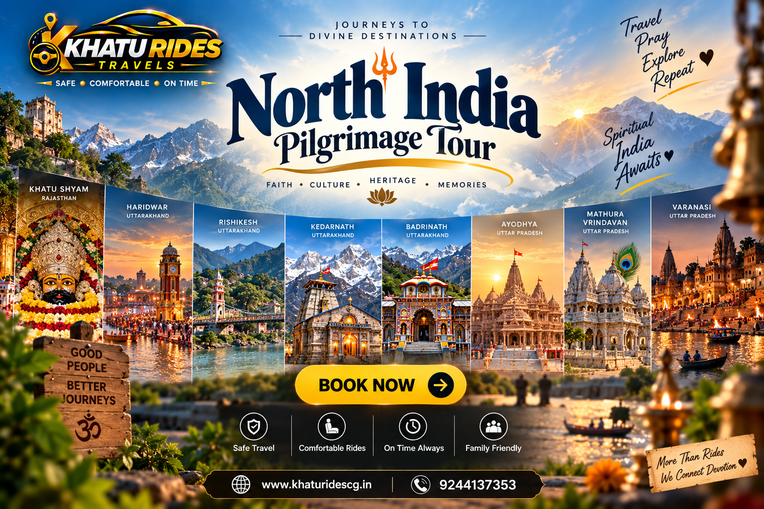 North India Pilgrimage Tour from Chhattisgarh